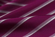 Load image into Gallery viewer, Purple Fuchsia Stripe Silk Fabric
