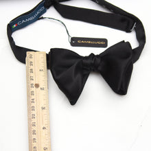 Load image into Gallery viewer, Small Butterfly Black Silk Bow Tie
