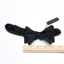 Load image into Gallery viewer, Black Silk Bow Tie
