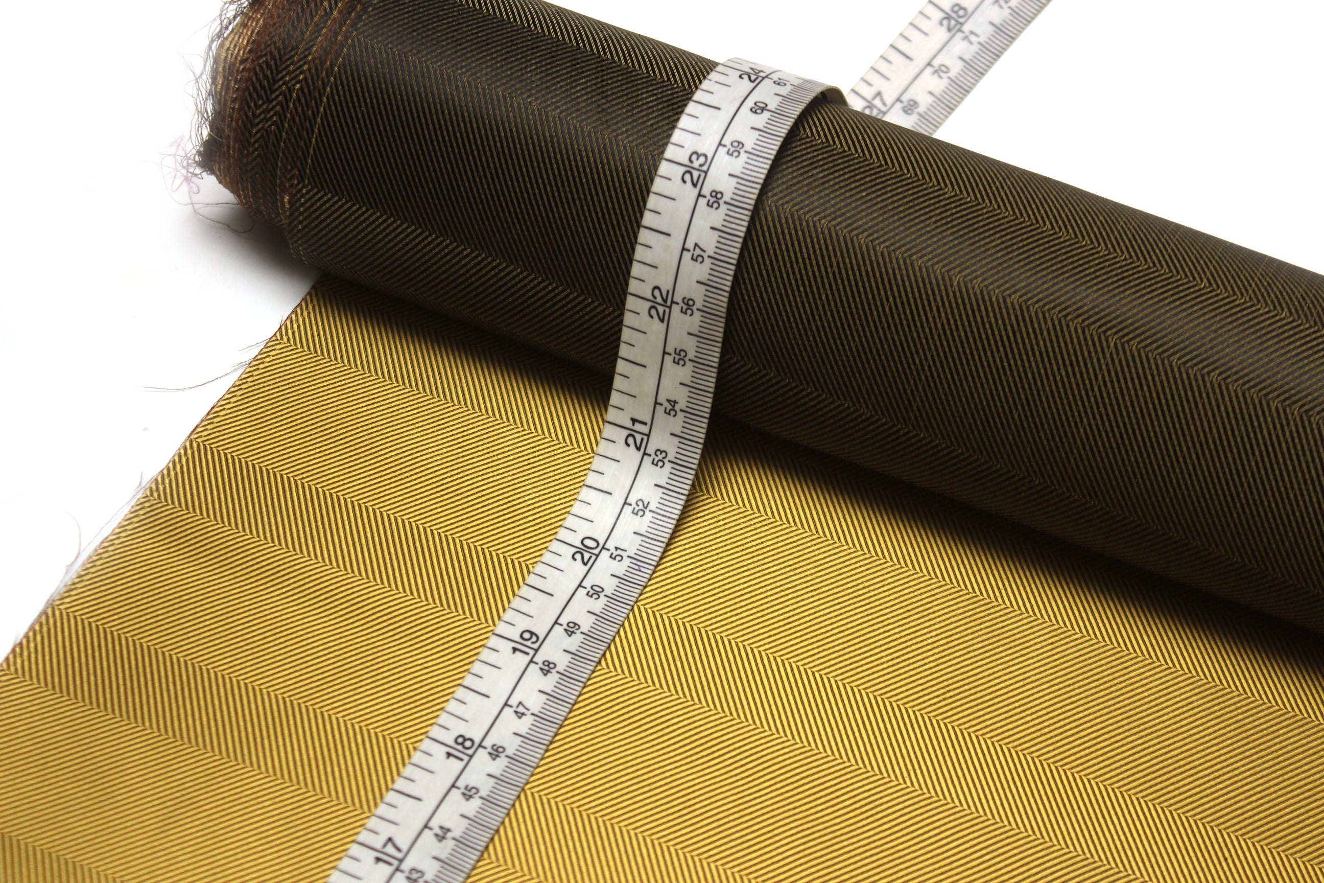 Gold Striped Silk Fabric