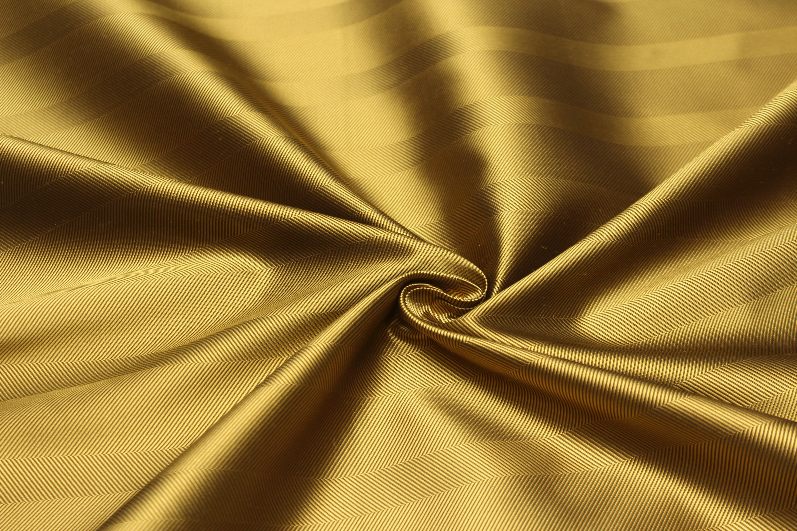 Gold Striped Silk Fabric