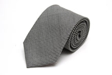 Load image into Gallery viewer, Black Houndstooth Wool Necktie
