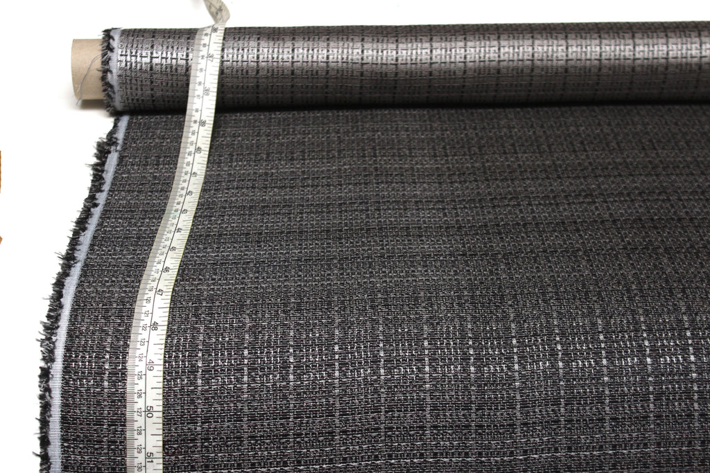 Grey Woven Silk Fabric