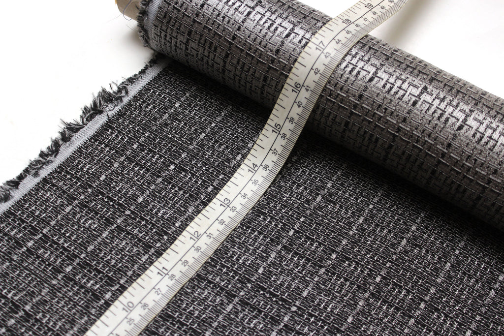 Grey Woven Silk Fabric