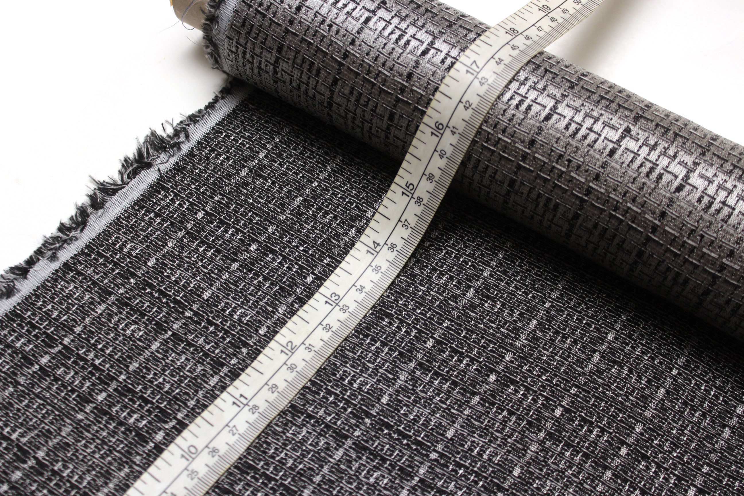 Grey Woven Silk Fabric