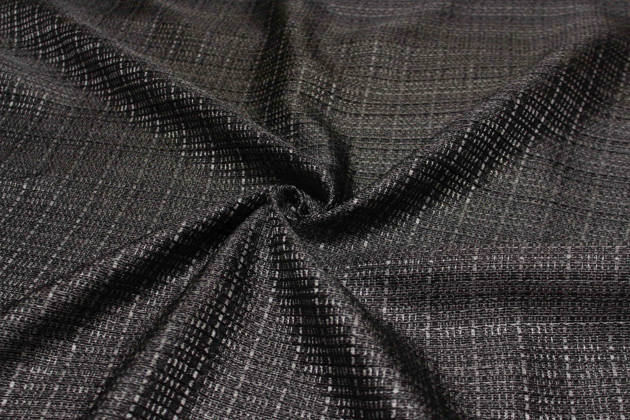 Grey Woven Silk Fabric