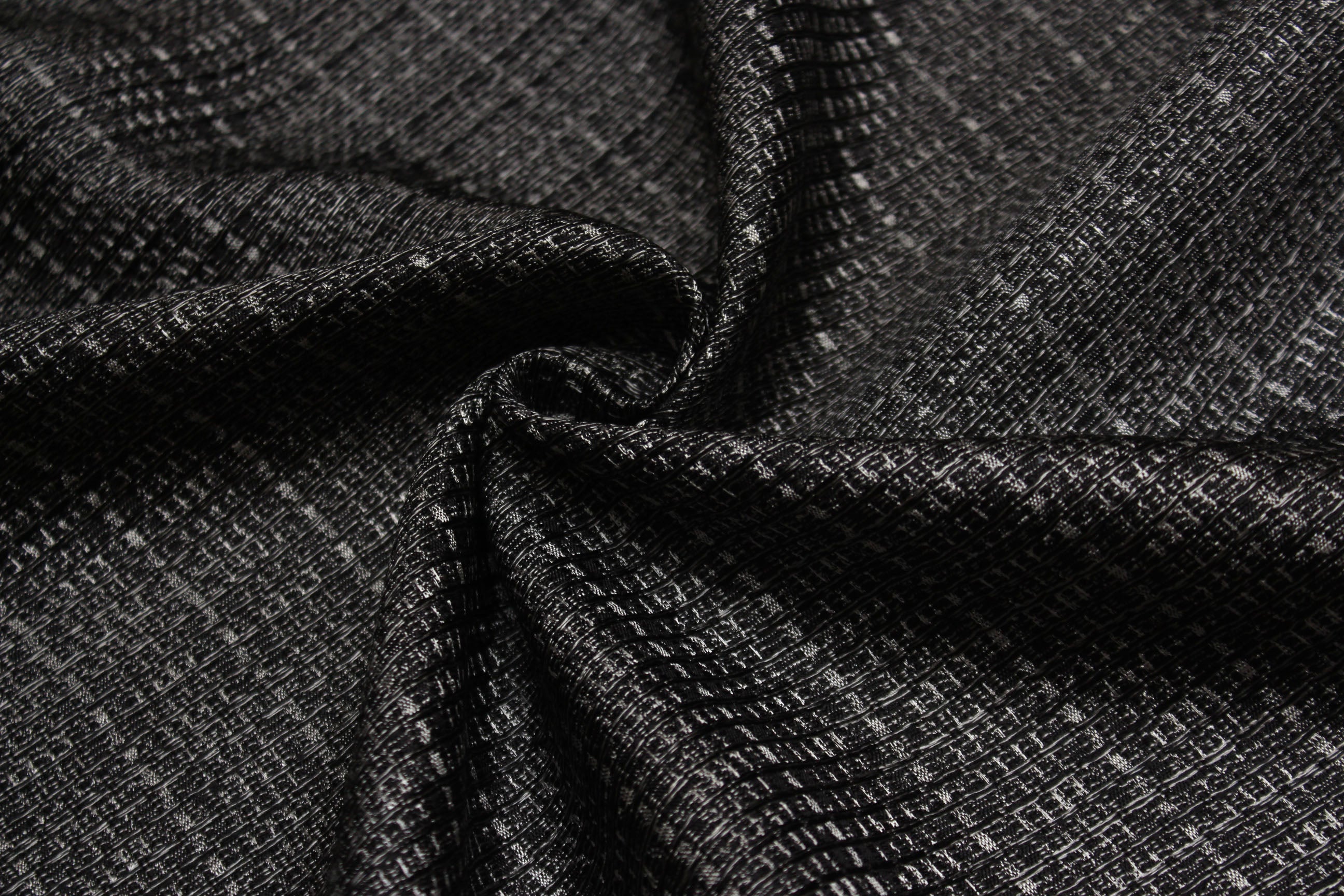 Grey Woven Silk Fabric