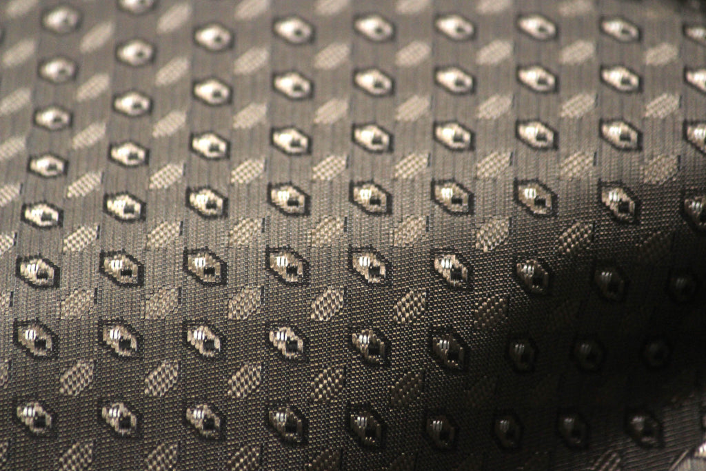 Grey Ornament Silk Fabric 42" width