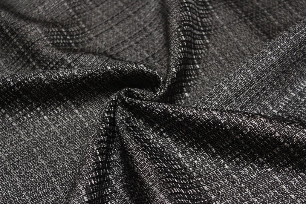 Grey Woven Silk Fabric