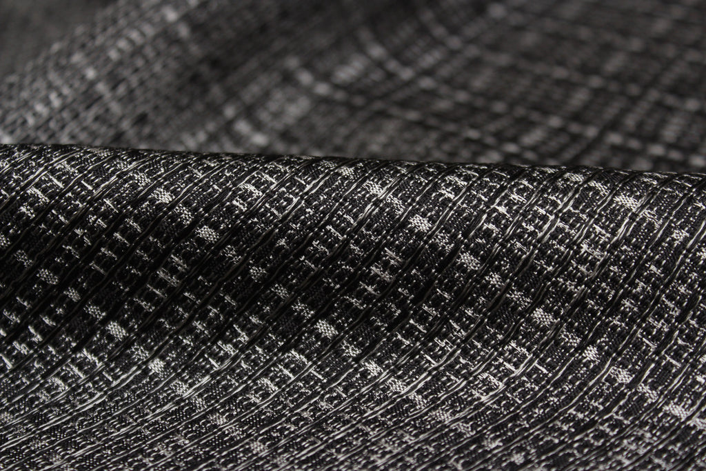 Grey Woven Silk Fabric