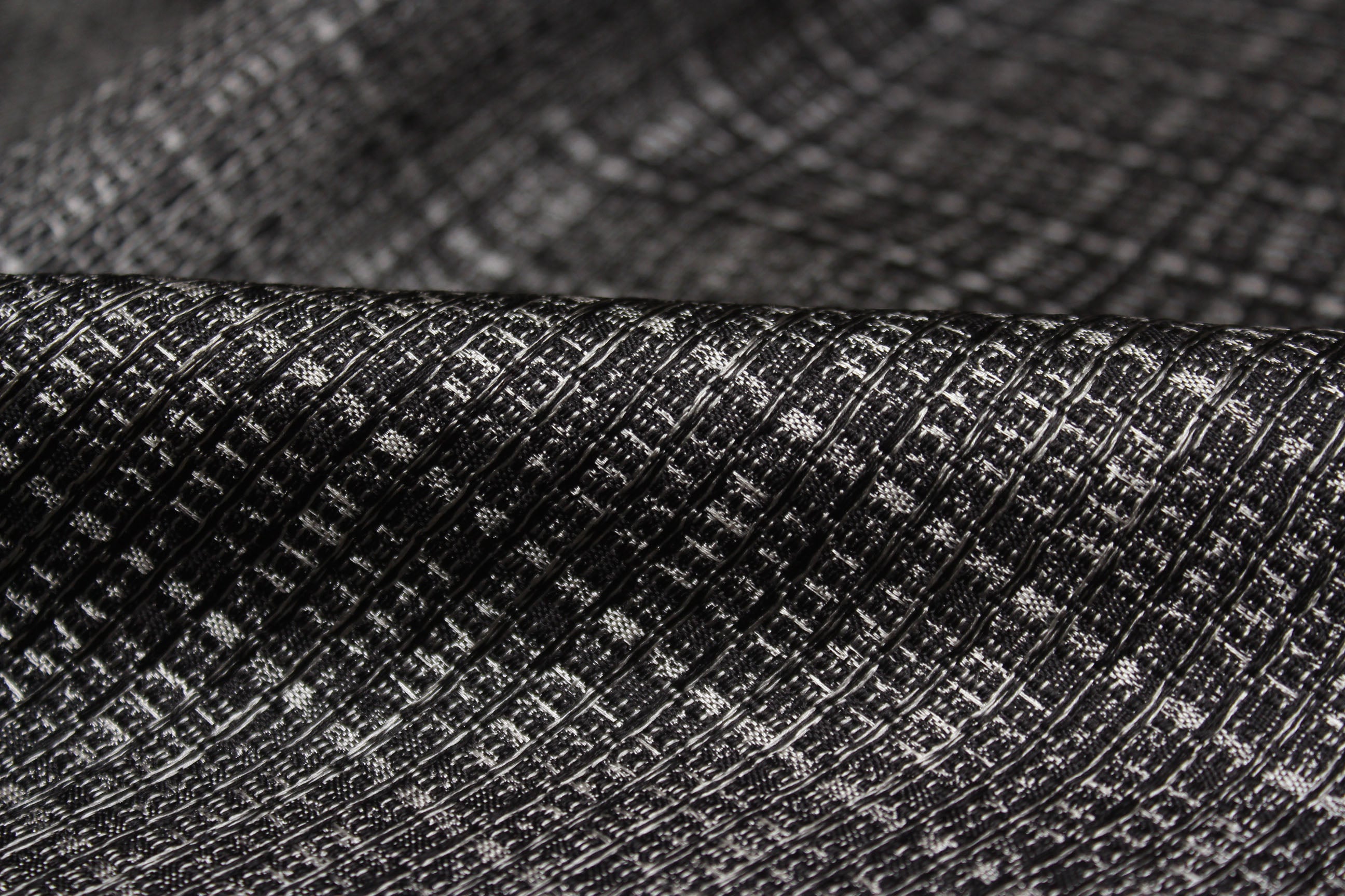 Grey Woven Silk Fabric