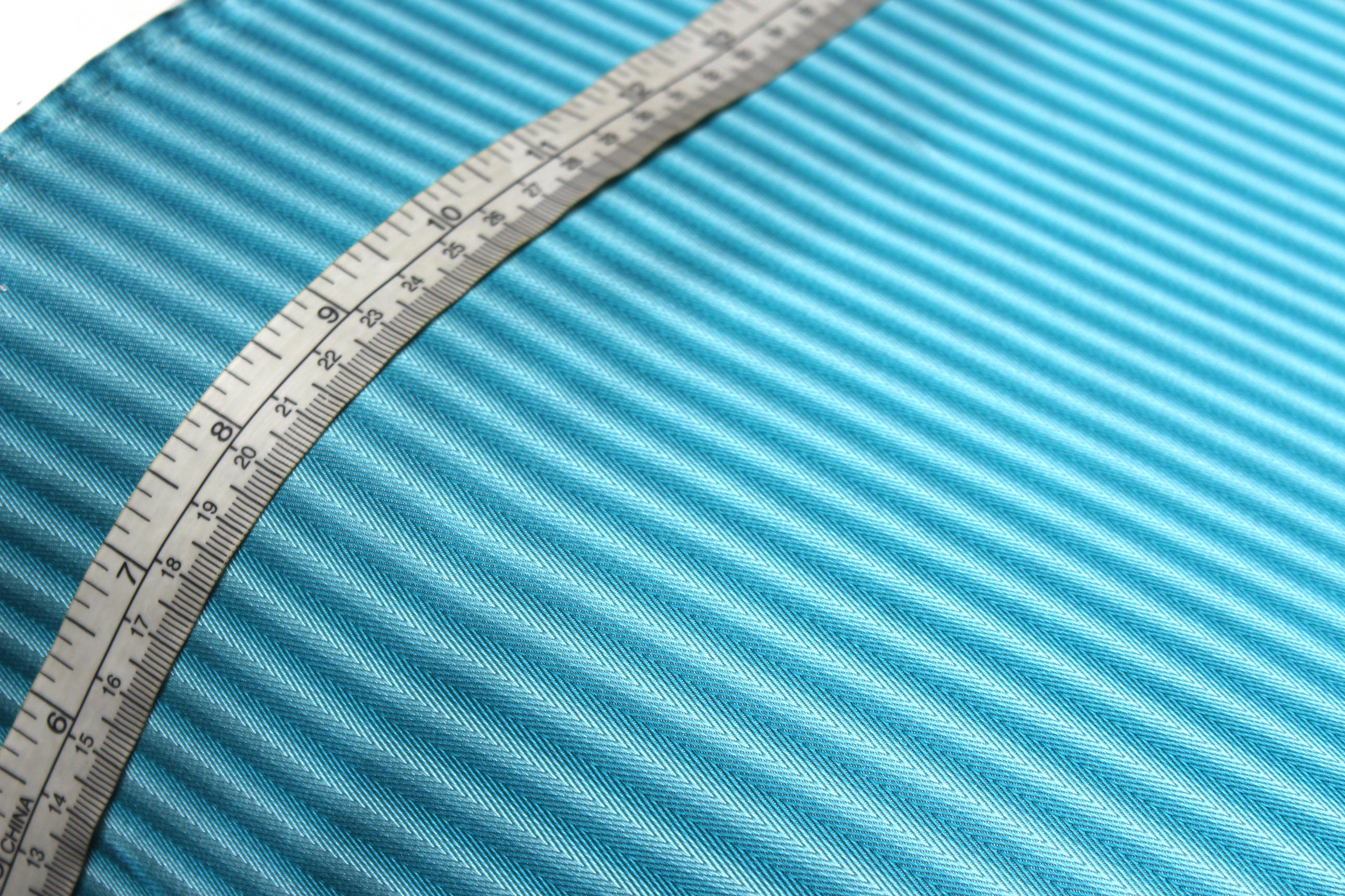 Turquoise Stripe Silk Fabric