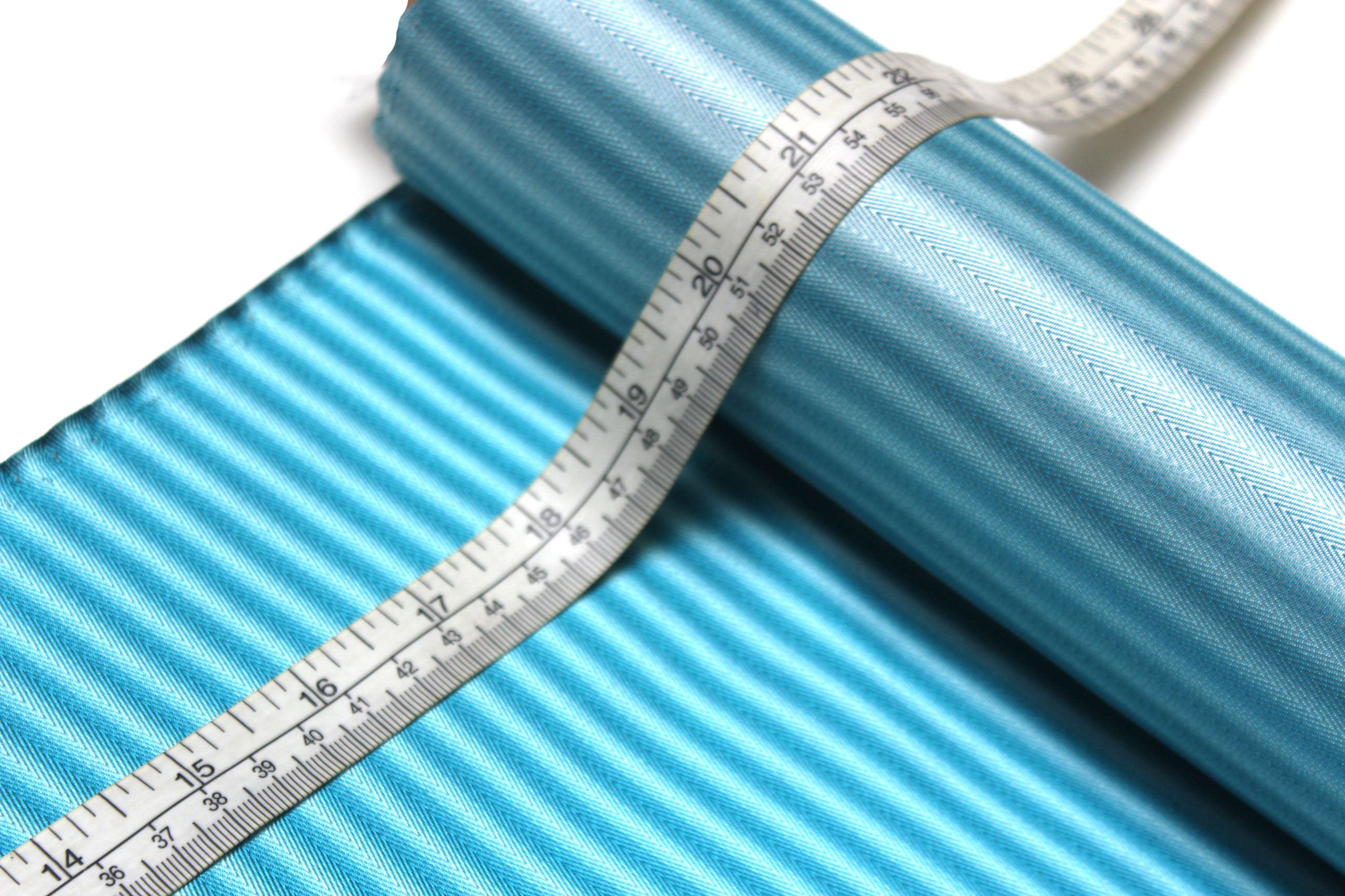 Turquoise Stripe Silk Fabric