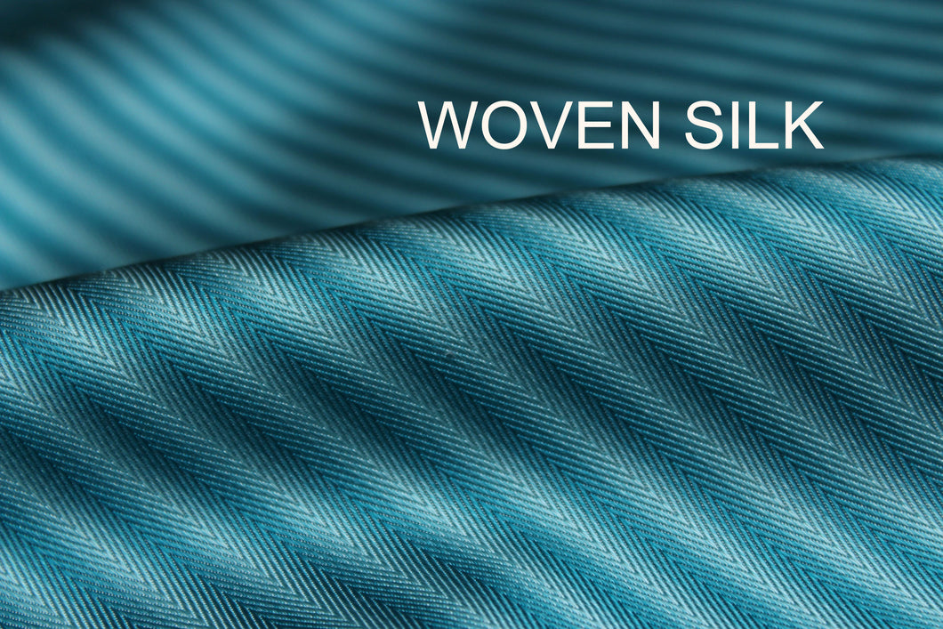Turquoise Stripe Silk Fabric