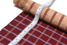 Load image into Gallery viewer, Red Maroon Plaid Silk Fabric
