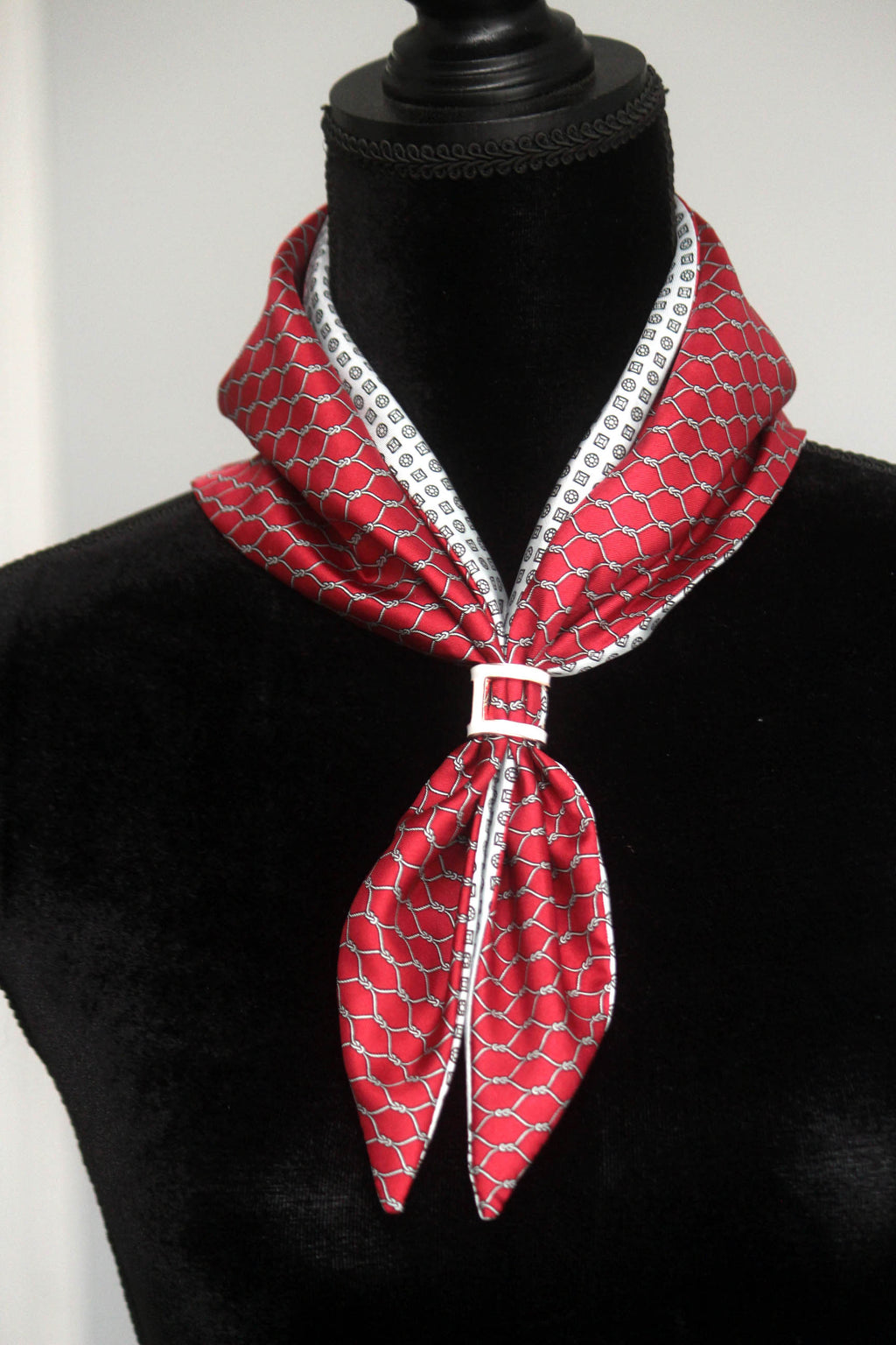 Gold White Women Scarf Ring