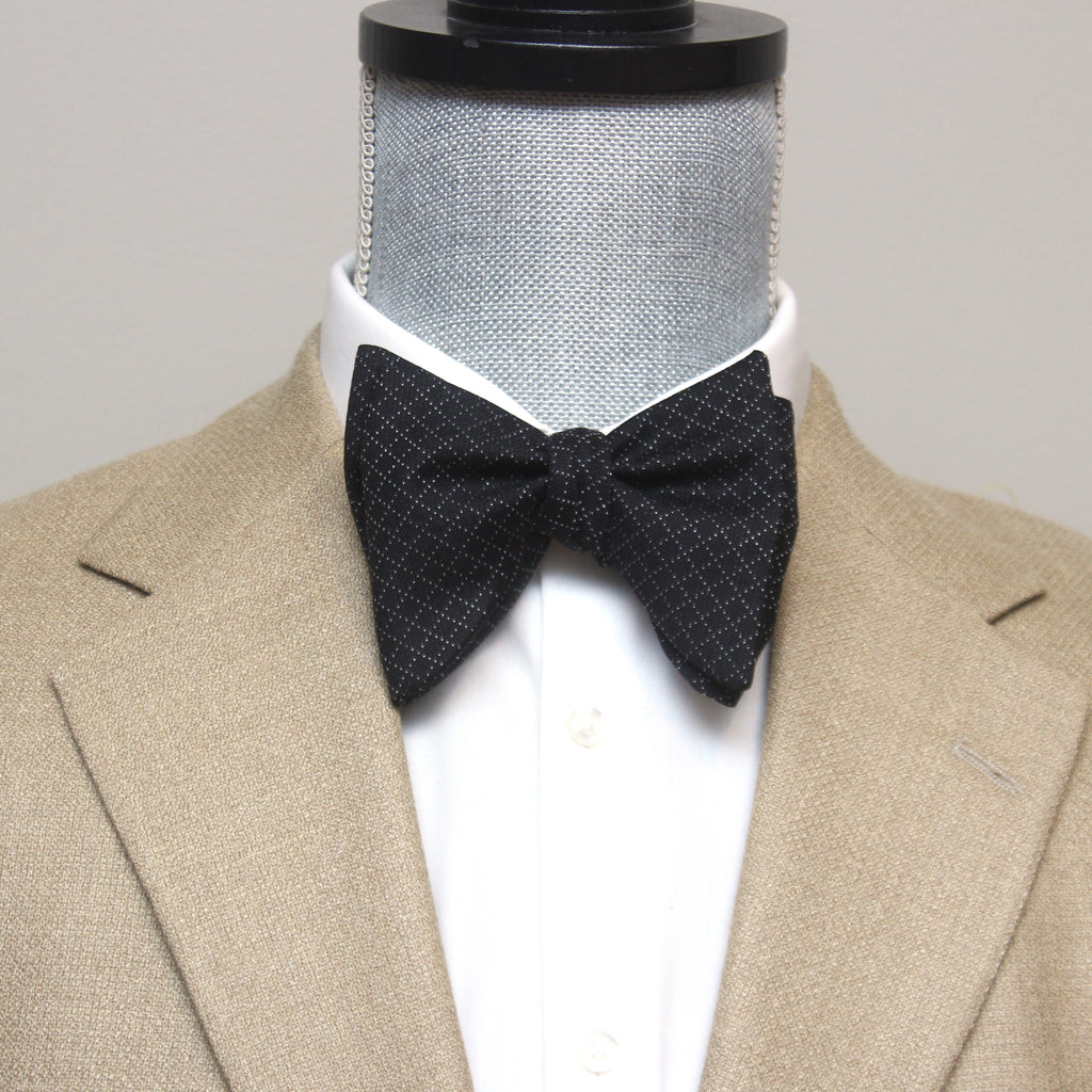 Big Butterfly Black Silk Bow Tie