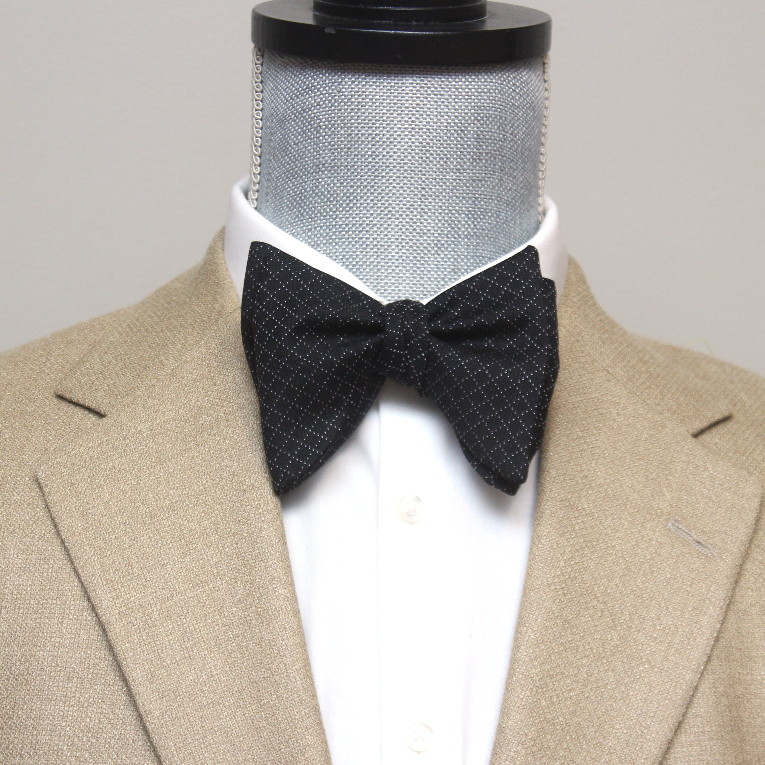 Big Butterfly Black Silk Bow Tie