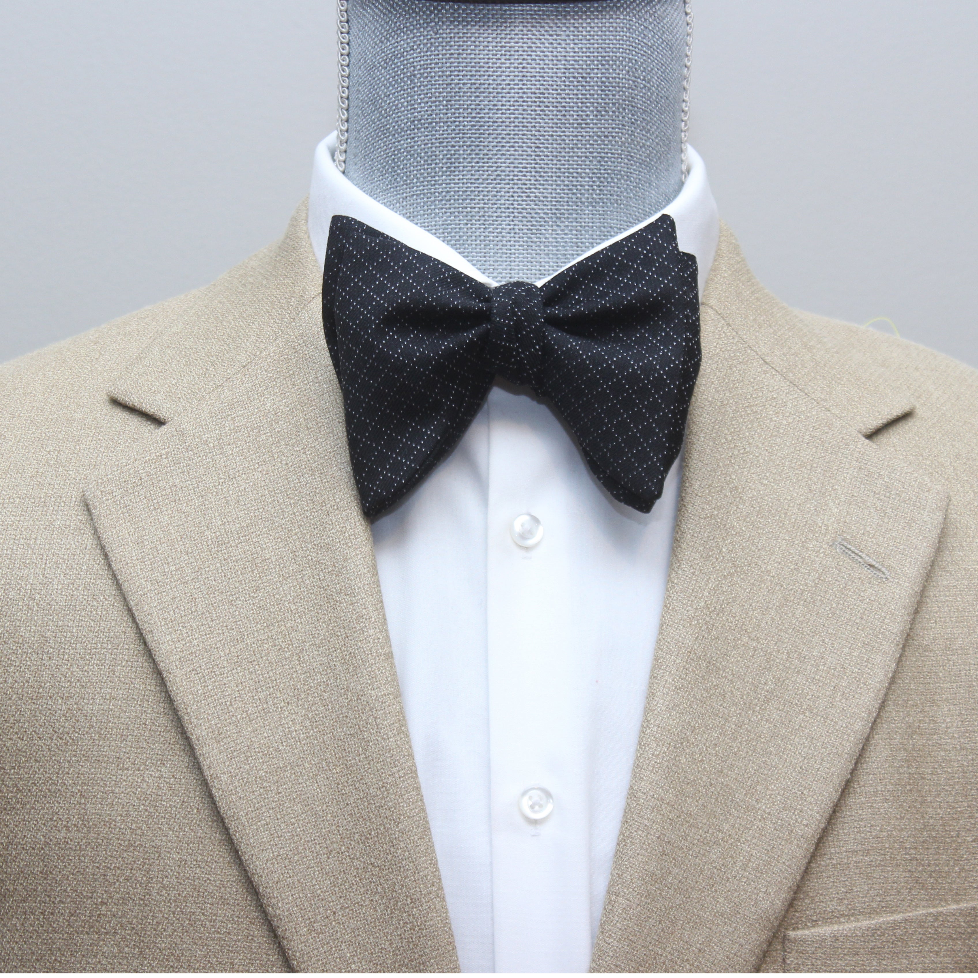 Big Butterfly Black Silk Bow Tie