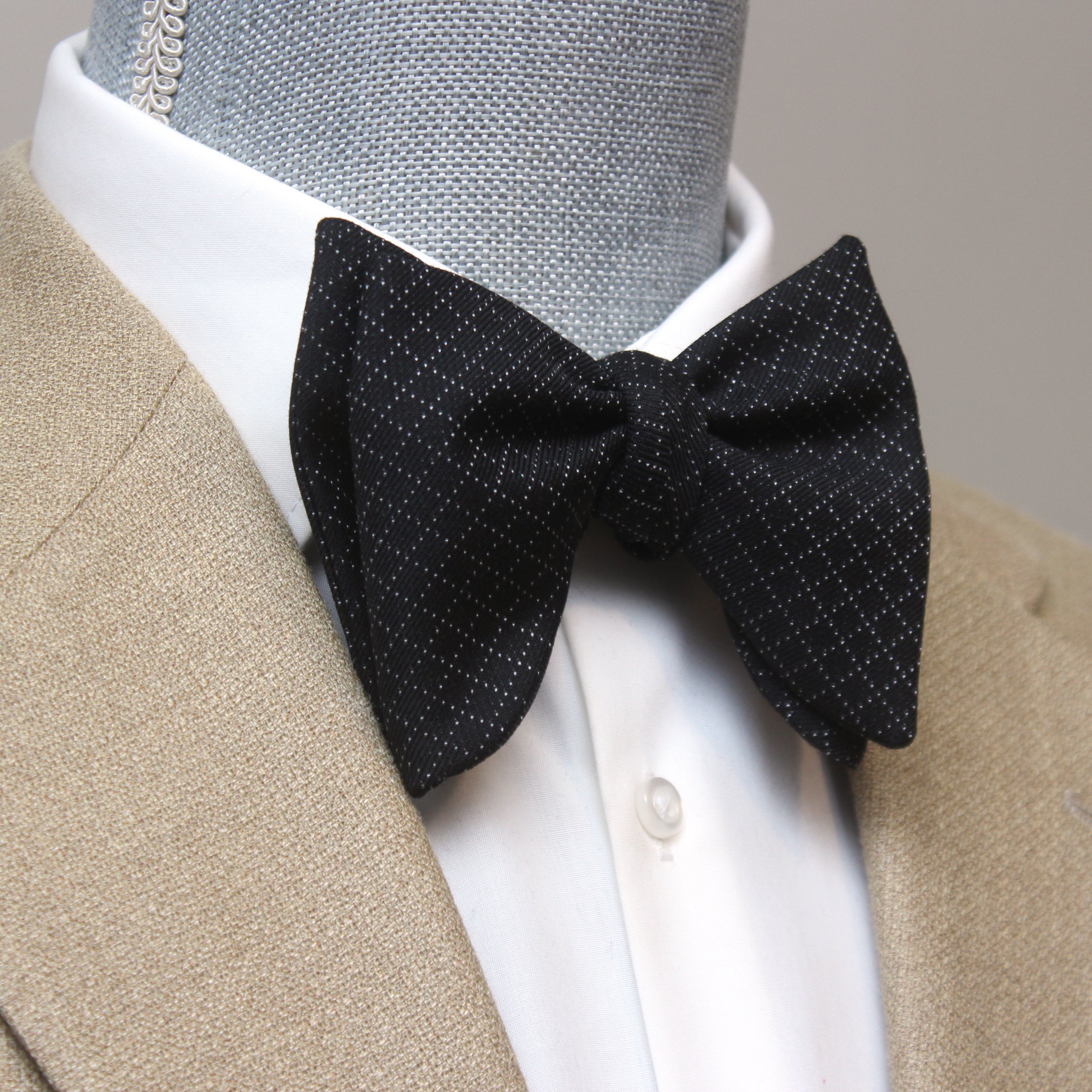 Big Butterfly Black Silk Bow Tie
