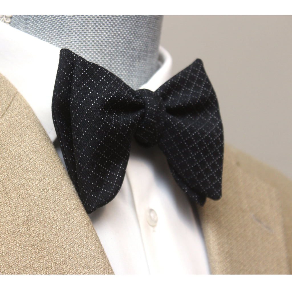 Big Butterfly Black Silk Bow Tie