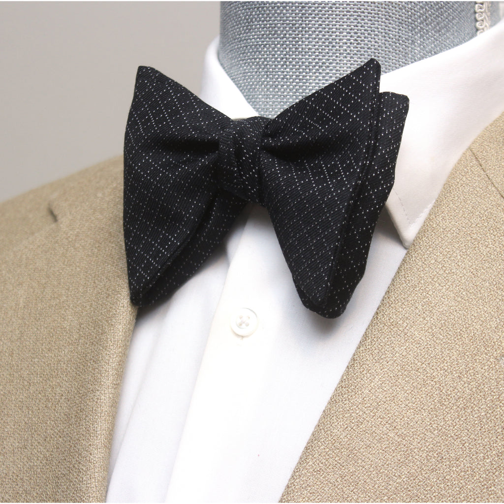 Big Butterfly Black Silk Bow Tie
