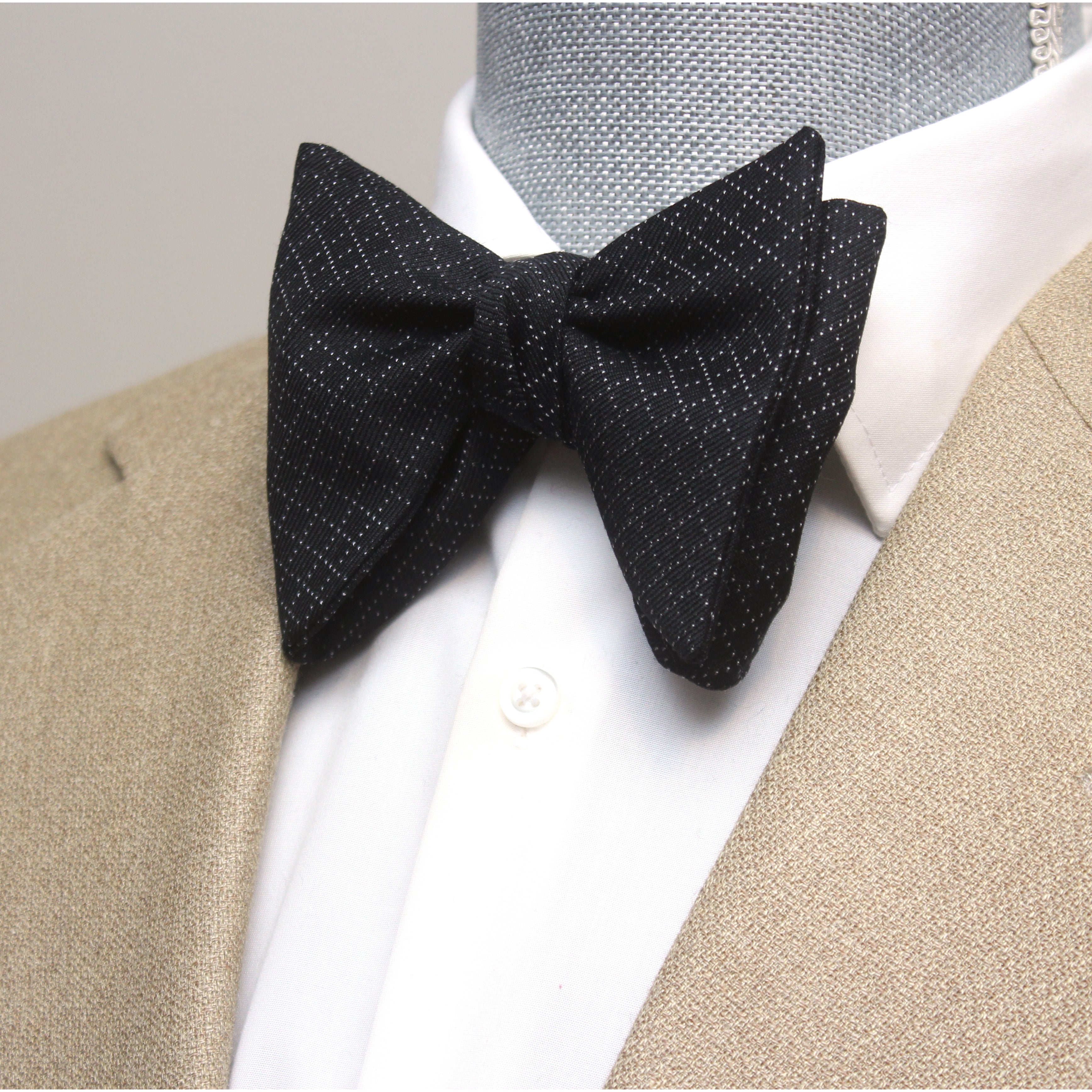 Big Butterfly Black Silk Bow Tie