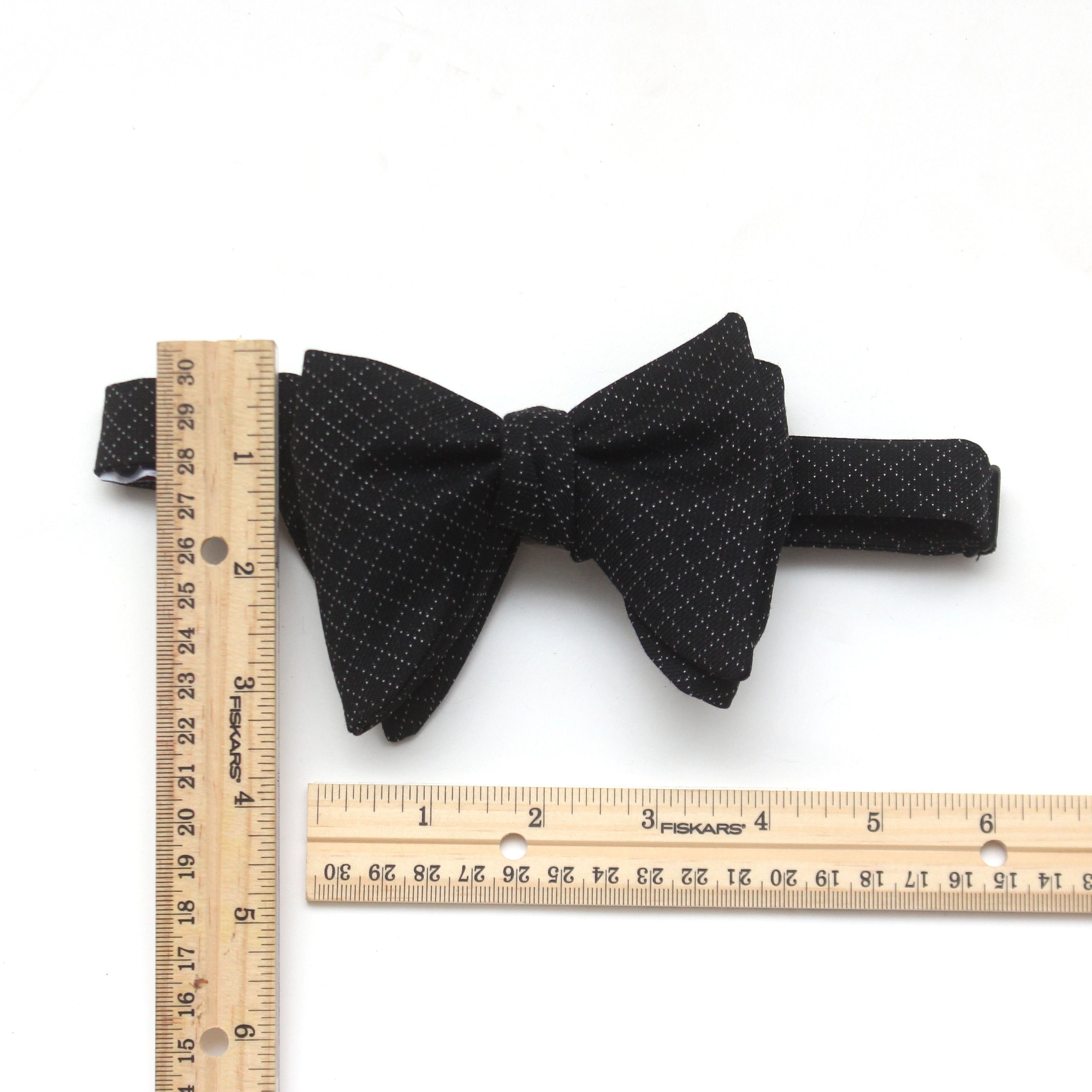 Big Butterfly Black Silk Bow Tie