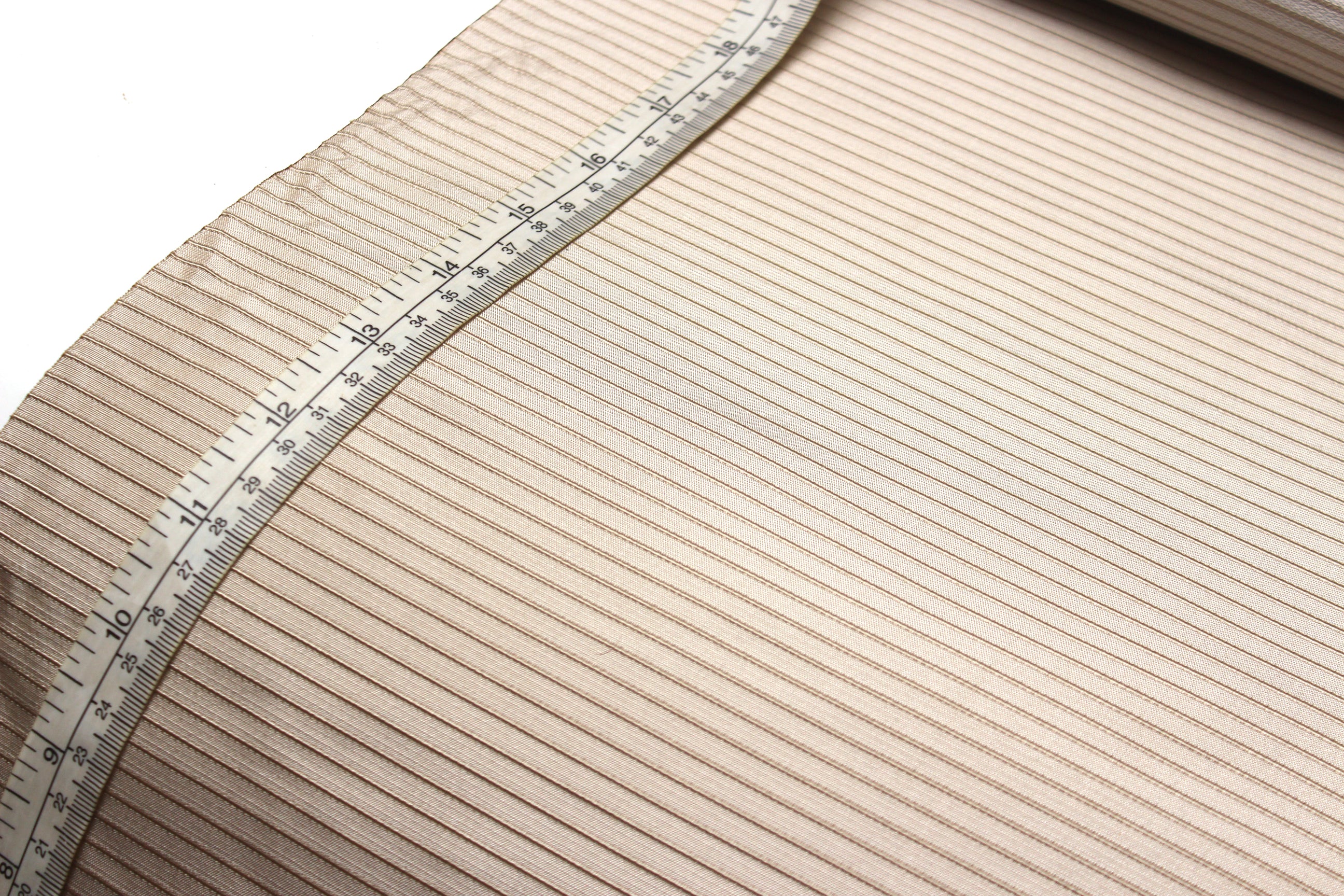 Beige Stripe Silk Fabric