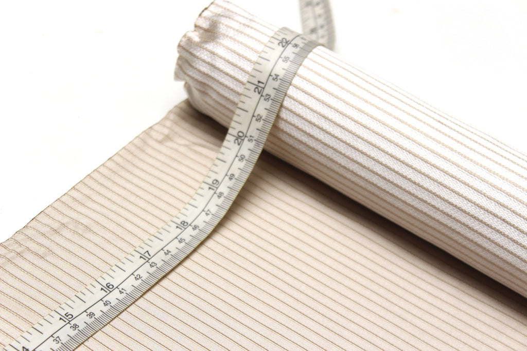 Beige Stripe Silk Fabric