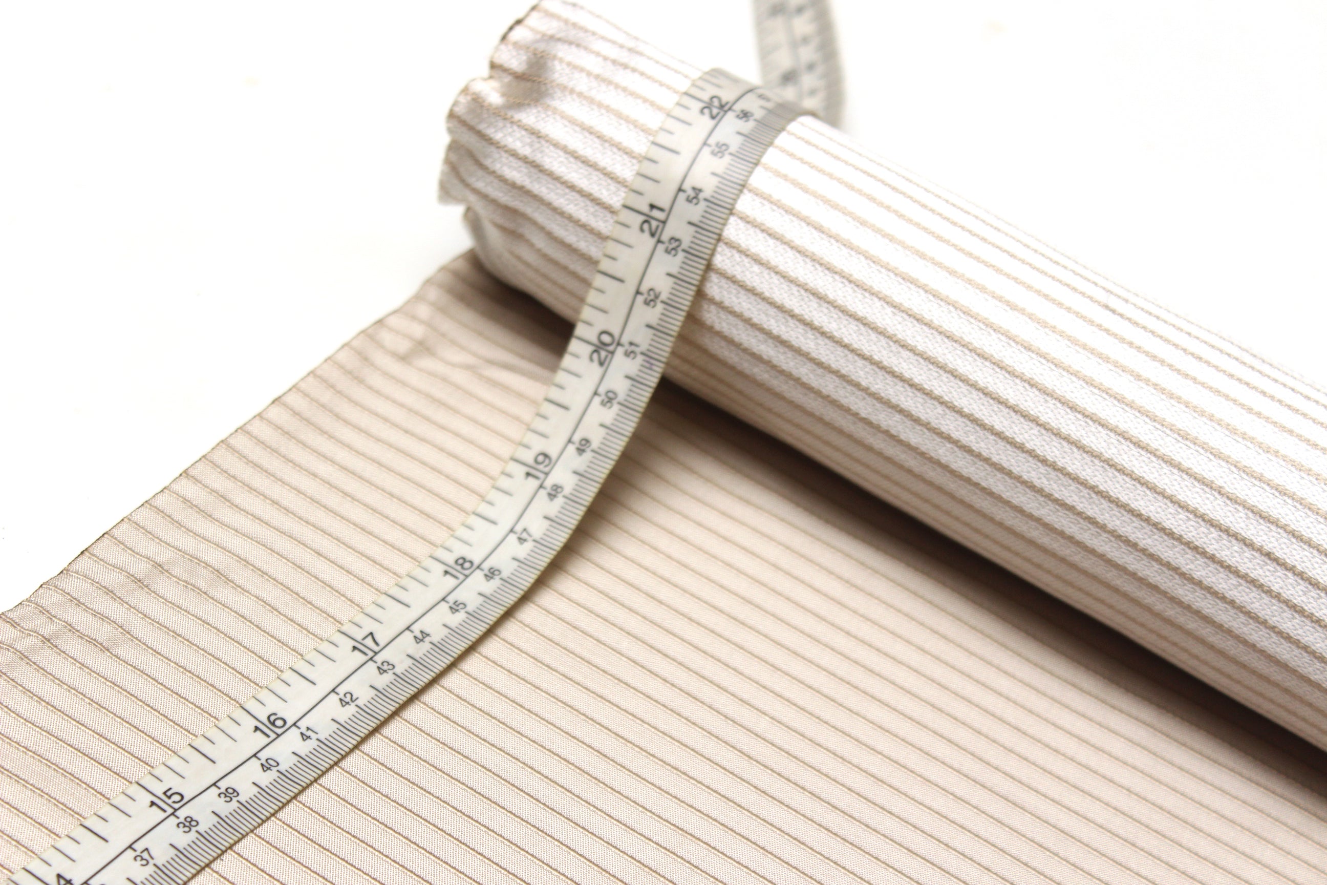 Beige Stripe Silk Fabric