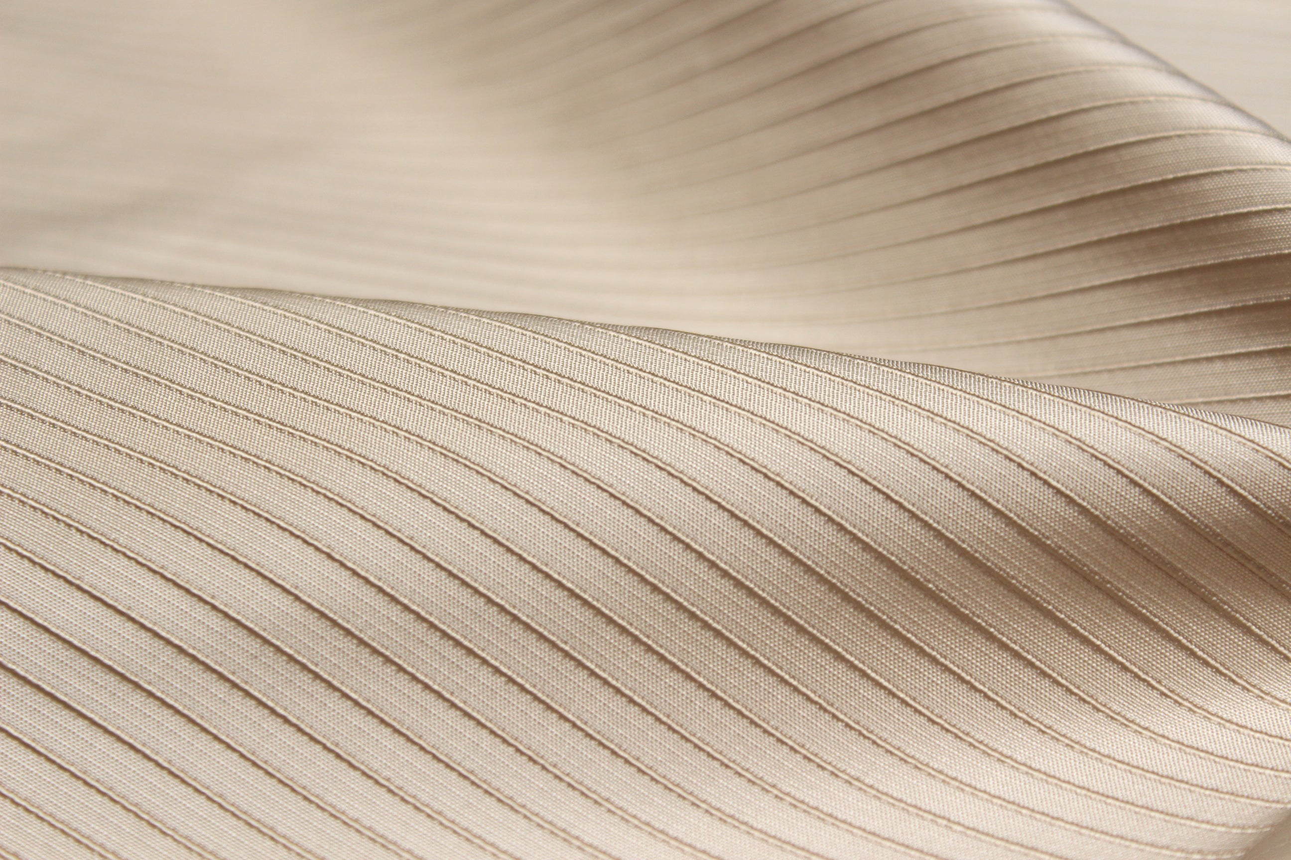 Beige Stripe Silk Fabric