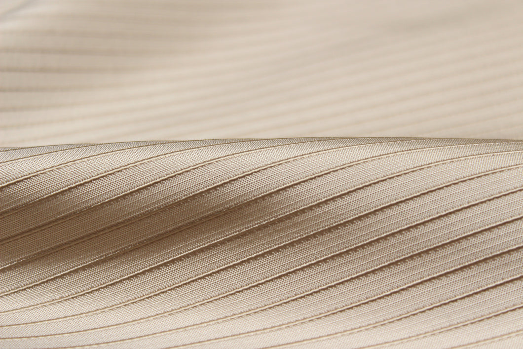 Beige Stripe Silk Fabric