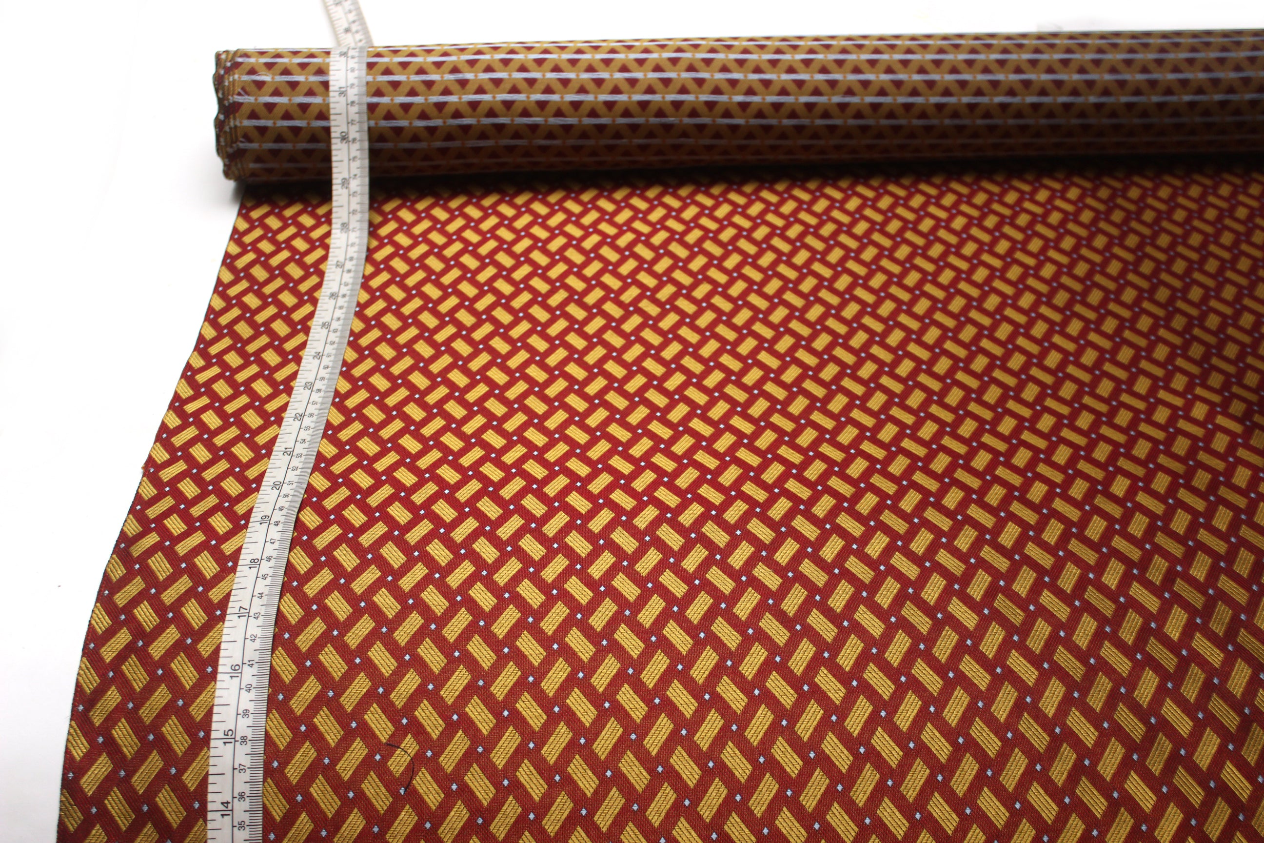 Red Gold ornament Silk Fabric