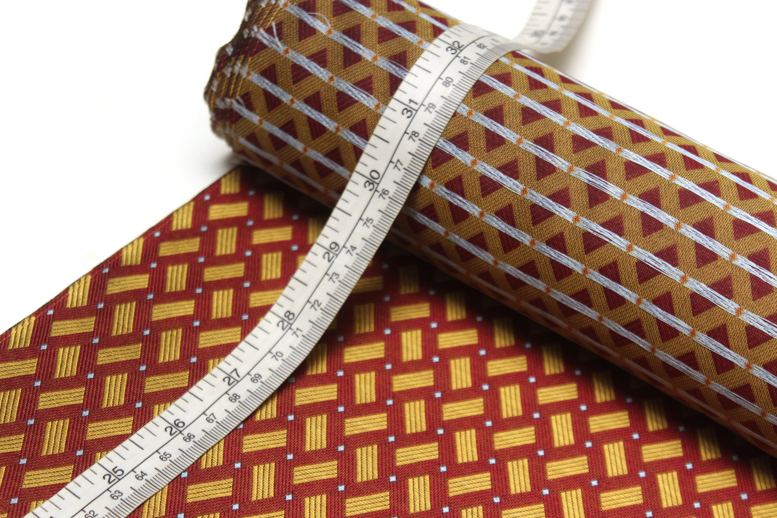 Red Gold ornament Silk Fabric