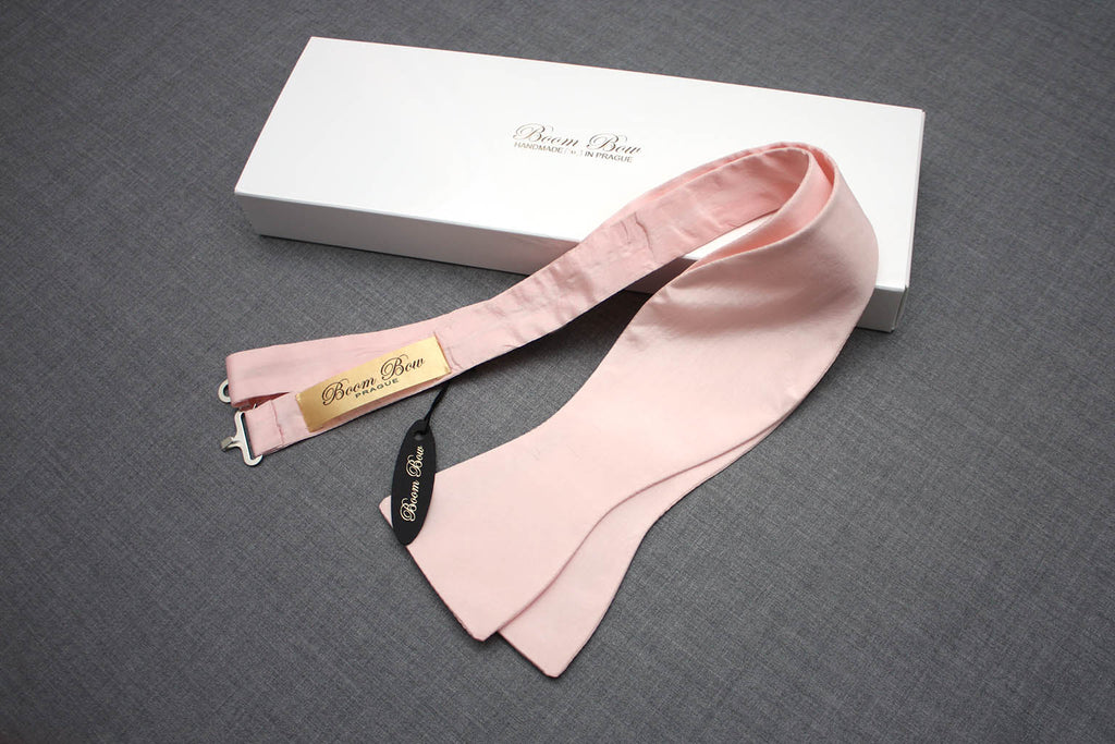 Light Pink Self-Tie Bow Tie