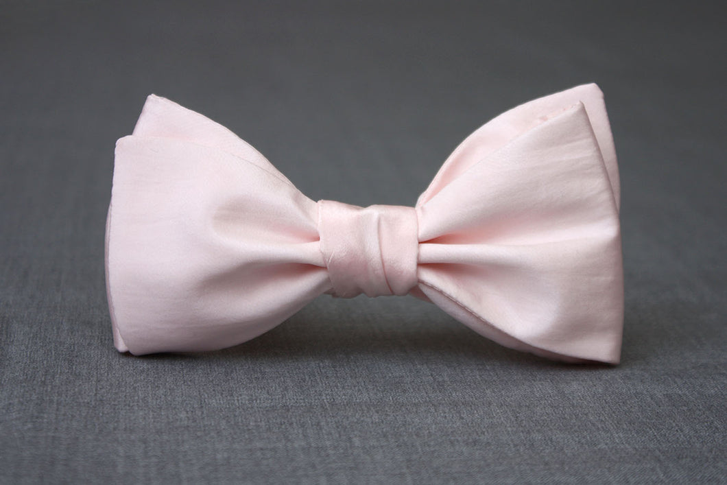 Light Pink Self-Tie Bow Tie
