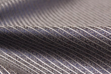 Load image into Gallery viewer, Grey Diagonal Stripe Silk Fabric
