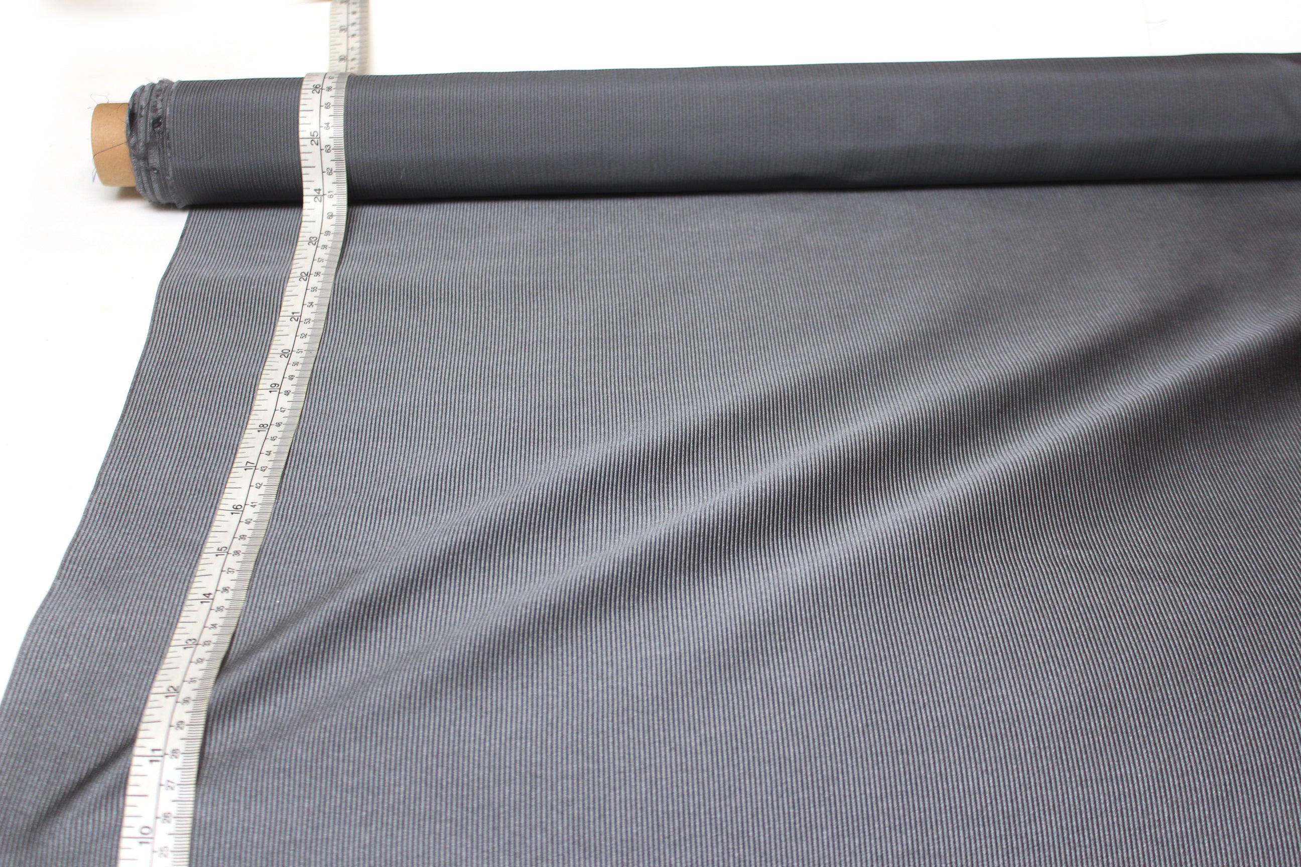 Grey Stripe Silk Fabric