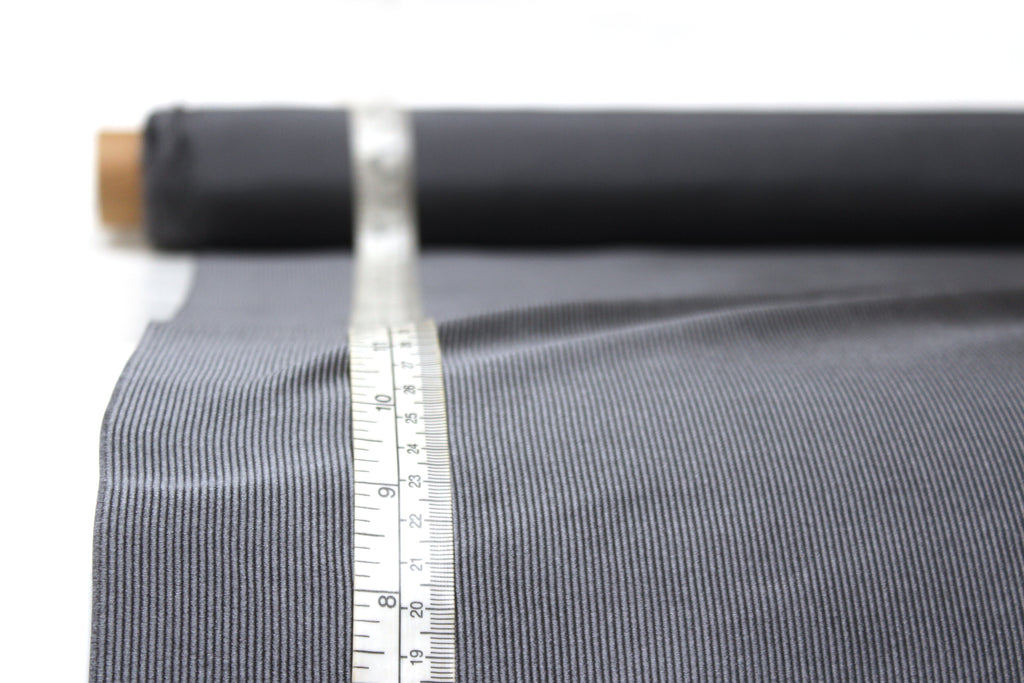 Grey Stripe Silk Fabric
