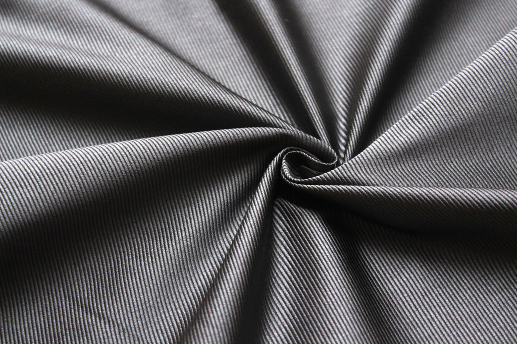 Grey Stripe Silk Fabric