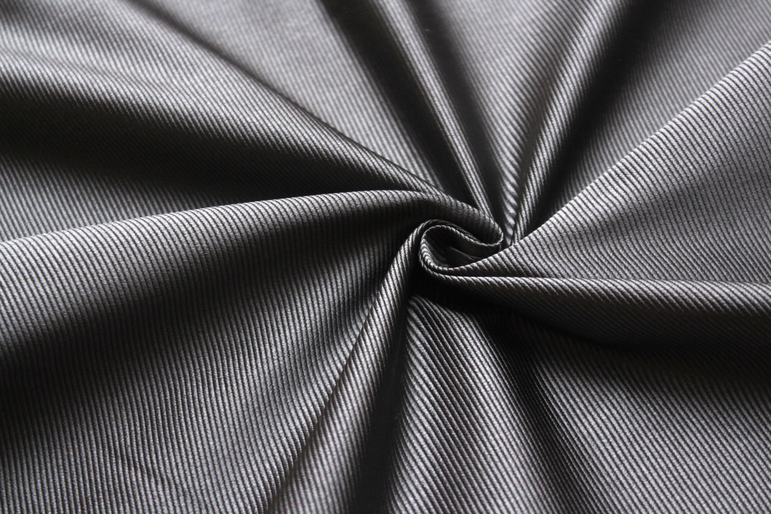 Grey Stripe Silk Fabric