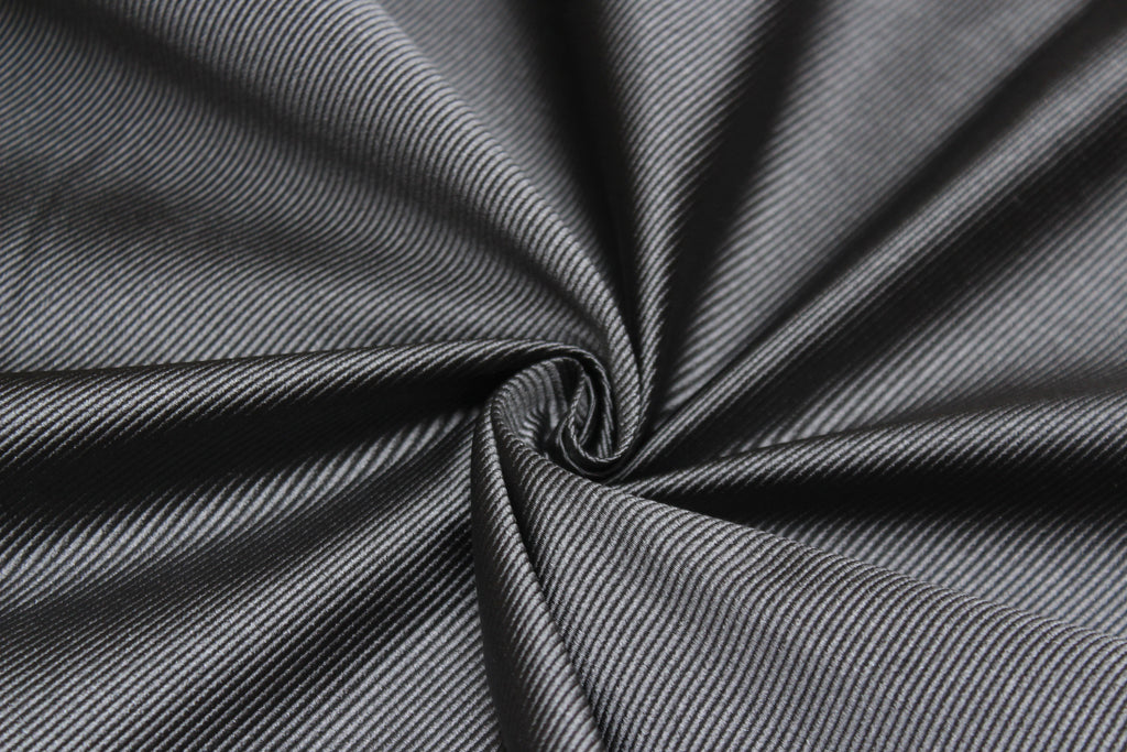 Grey Stripe Silk Fabric