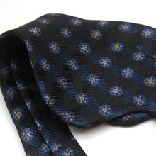 Load image into Gallery viewer, Big Butterfly Blue Black Silk Bow Tie
