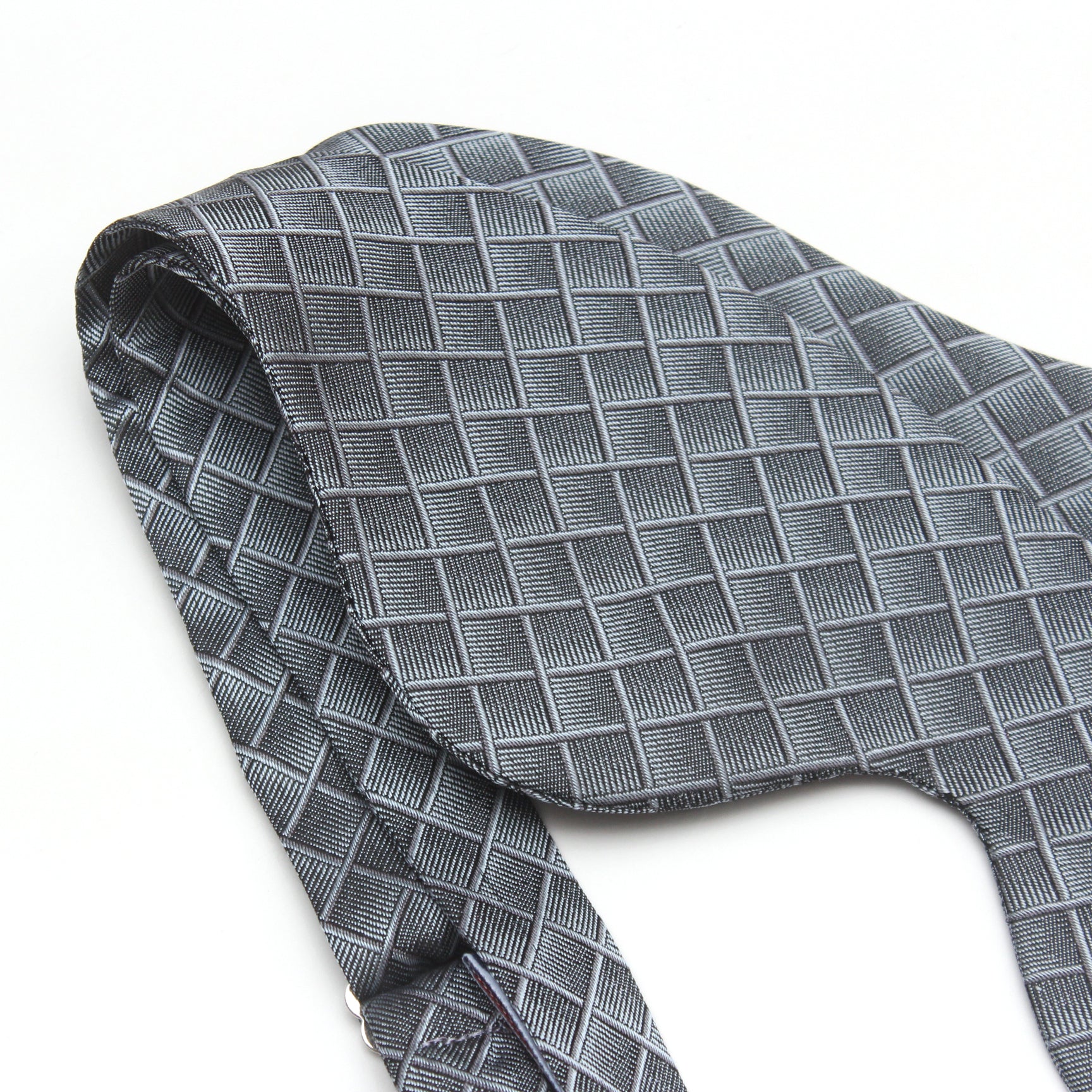 Grey Big Butterfly Silk Bow Tie