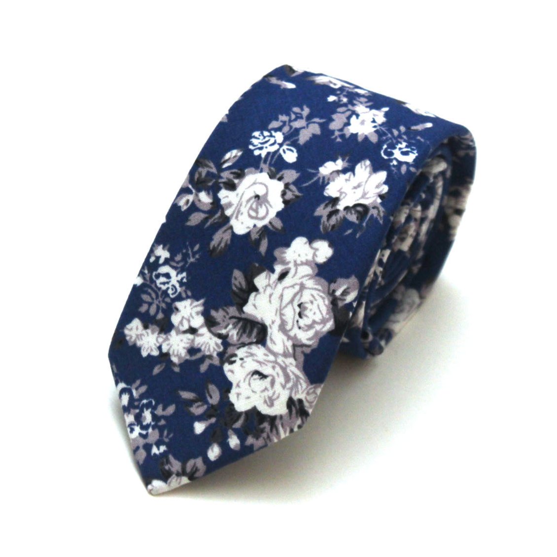 Blue Floral Necktie