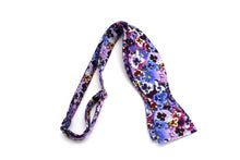 Load image into Gallery viewer, Viola Purple Floral Self-Tie Bow Tie
