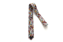 Load image into Gallery viewer, Dusty Rose Yellow Blue Floral Necktie 2.36&quot;
