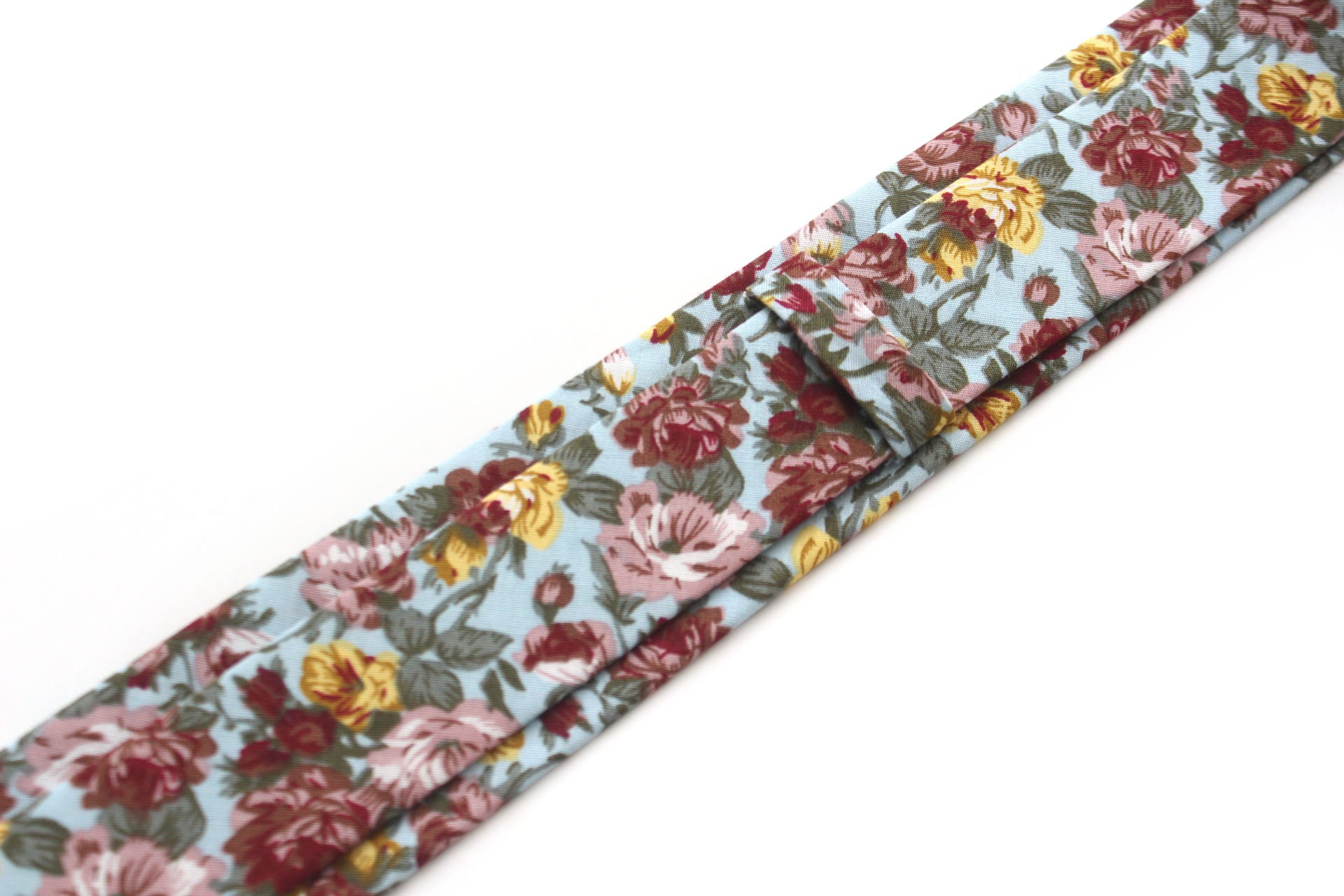 Cotton Floral Necktie with Pocket square