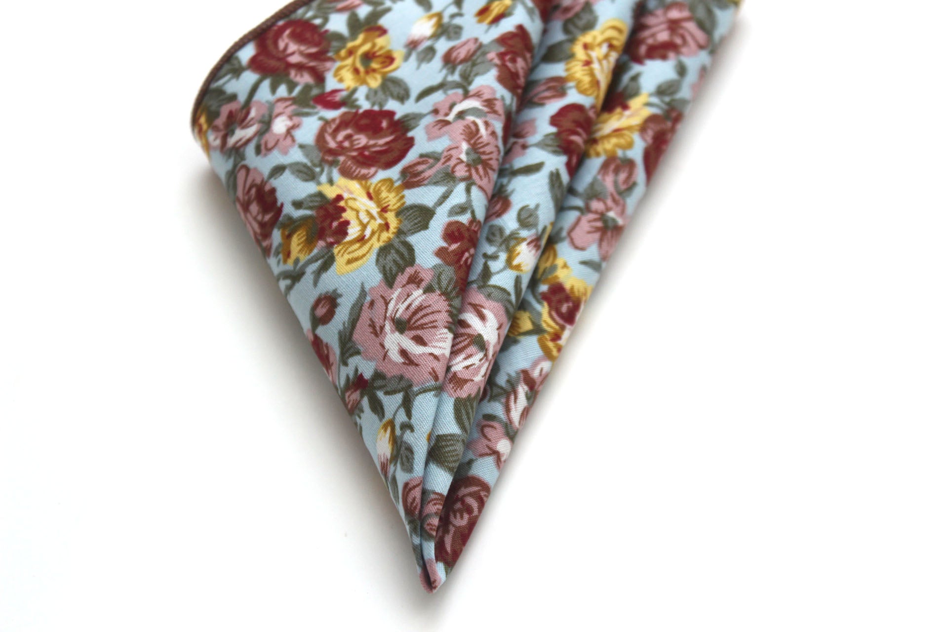 Cotton Floral Necktie with Pocket square